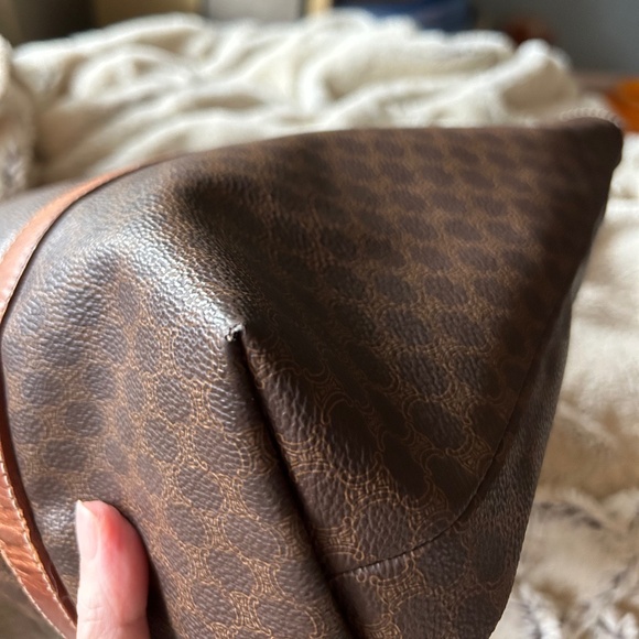 AUTHENTIC CELINE Vintage Macadam Canvas & Leather Tote - Picture 8 of 16